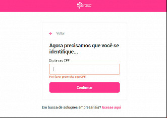 Tela de da Serasa para ver o Score Tela de da Serasa para ver o Score