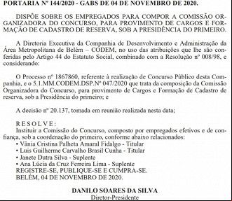 Portaria de formação de comissão Portaria de formação de comissão