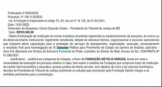 FGV será a banca do concurso TJ-MS - Diário Oficial FGV será a banca do concurso TJ-MS - Diário Oficial