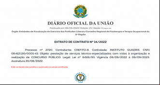 Concurso CREFITO 8 - do contrato Concurso CREFITO 8 - do contrato