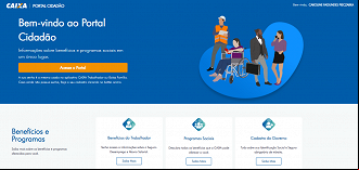 Portal Cidadão pede  com F e senha da Caixa