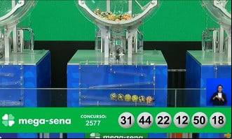 Resultado da Mega-Sena 2577 - Créditos: Reprodução/Caixa Resultado da Mega-Sena 2577 - Créditos: Reprodução/Caixa