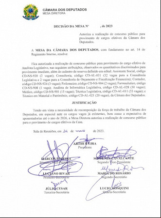 Créditos: Câmara dos Deputados