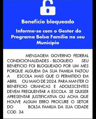 Bolsa Família bloqueado por um mês em julho de 2024