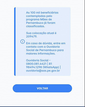 Mães de Pernambuco: consulta mostra posição na fila de espera Mães de Pernambuco: consulta mostra posição na fila de espera