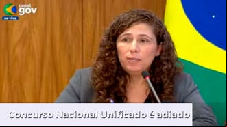Ministra Esther Dweck anunciou suspensão da prova do dia 5/5 do concurso nacional unificado Ministra Esther Dweck anunciou suspensão da prova do dia 5/5 do concurso nacional unificado