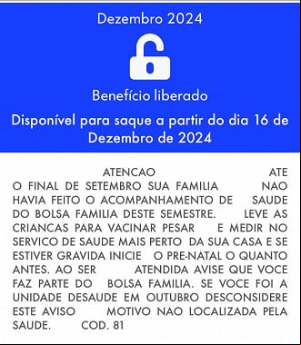 Prazo final para atualização das condicionalidades é 30 de dezembro. Prazo final para atualização das condicionalidades é 30 de dezembro.