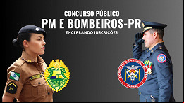 Concursos PM e Bombeiros-PR encerram inscrições nesta terça, 13 Concursos PM e Bombeiros-PR encerram inscrições nesta terça, 13