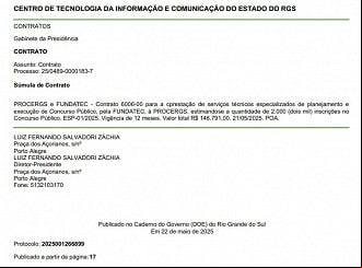 Créditos: Divulgação/DOERS Créditos: Divulgação/DOERS